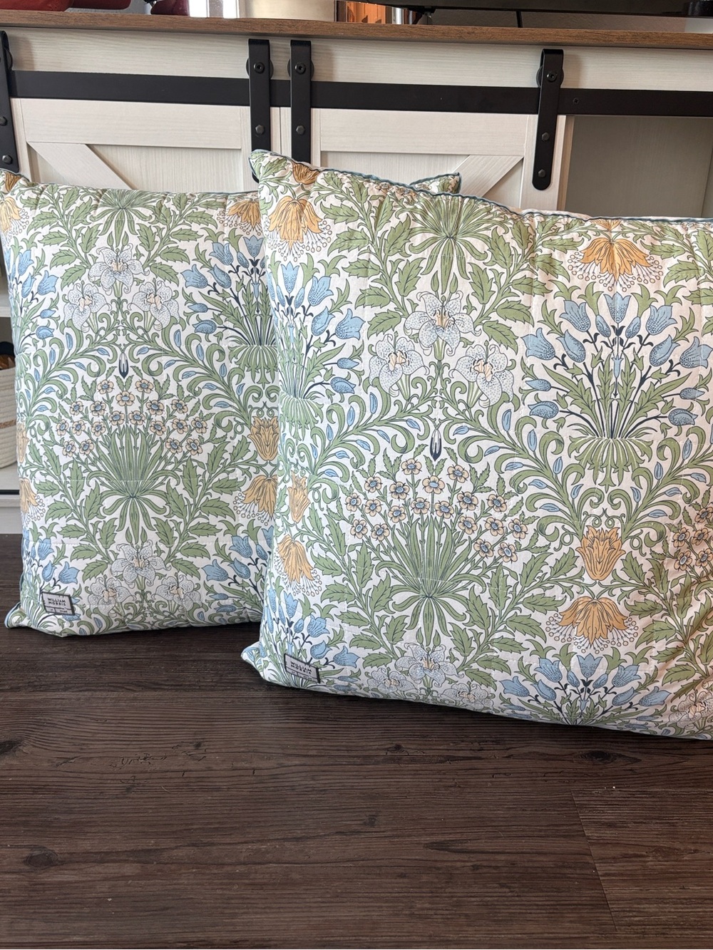 WILLIAM MORRIS GRADEN SPRING FLORAL 2 DECORATIVE LARGE PILLOWS